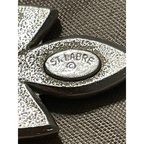 Vintage 1960s St. Labre Indian School Silver & Turquoise Pierced Earrings READ - Picture 3 of 6